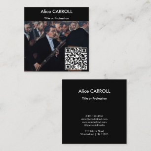 Edgar Degas - Orchester in der Oper - QR Code Quadratische Visitenkarte