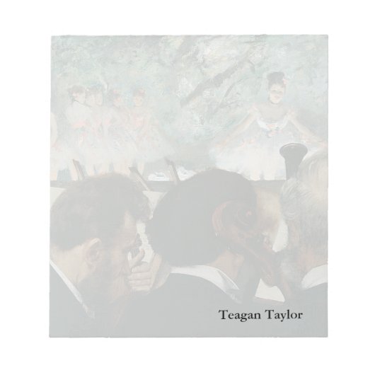 Edgar Degas | Orchestre Musicians Notizblock (Vorderseite)