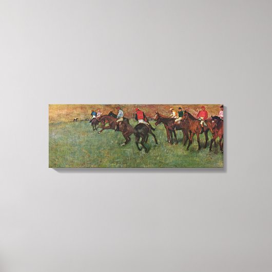 Edgar Degas - Pferderennen vor dem Start Leinwanddruck (Vorderseite)