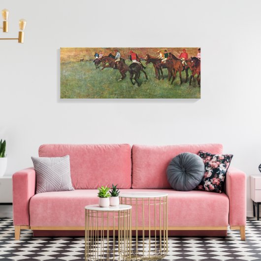 Edgar Degas - Pferderennen vor dem Start Leinwanddruck (Insitu (Wohnzimmer))