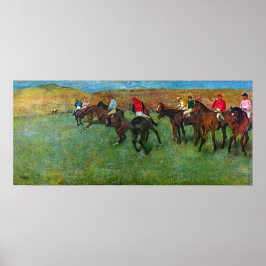 Edgar Degas - Pferderennen vor dem Start Poster (Vorne)