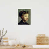 Edgar Degas | Portrait einer jungen Frau, 1867 Poster (Küche)