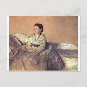 Edgar Degas - Portrait Madame Rene de Gas 1872-73 Postkarte