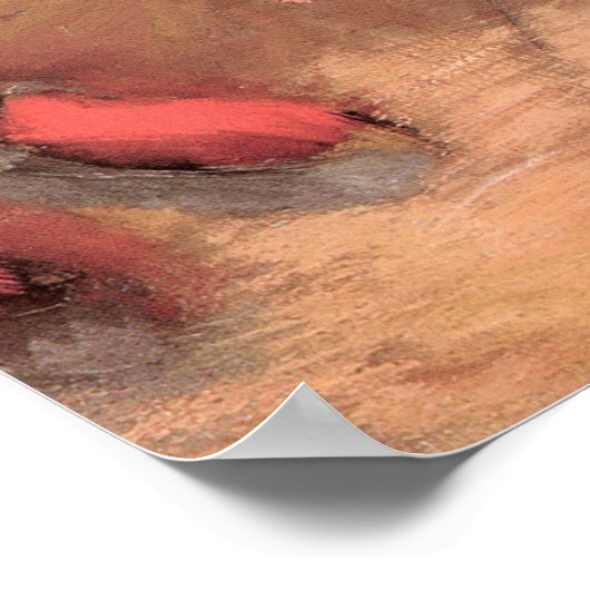 Edgar Degas Portrait of Diego Martelli Poster (Ecke)