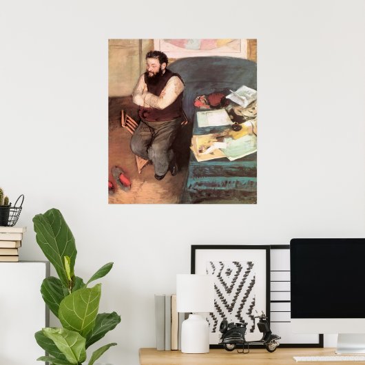 Edgar Degas Portrait of Diego Martelli Poster (Heimbüro)