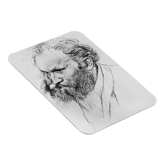 Edgar Degas | Portrait von Edouard Manet Magnet (Rechte Seite)