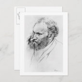 Edgar Degas | Portrait von Edouard Manet Postkarte (Vorne/Hinten)