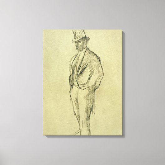 Edgar Degas | Portrait von Ludovic Halevy Leinwanddruck (Vorderseite)