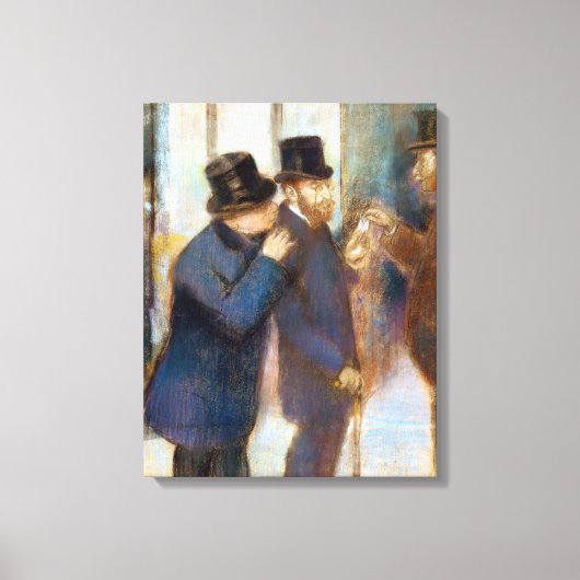 Edgar Degas Portraits an der Börse Leinwanddruck (Vorderseite)