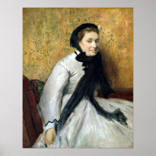 Edgar Degas Porträt einer Frau in Grau Poster