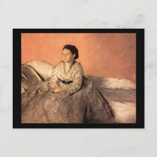 Edgar Degas Porträt von Estelle Musson de Gas Postkarte