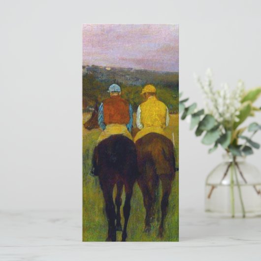 Edgar Degas Race Pferde auf der Longchamp Card (Stehend Vorderseite)