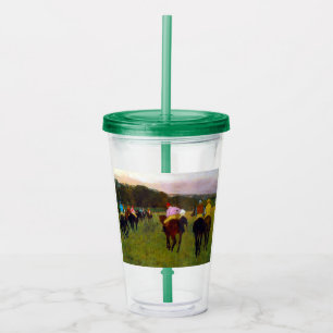 Edgar Degas Race Pferde in Longchamp Acryltrinkbecher