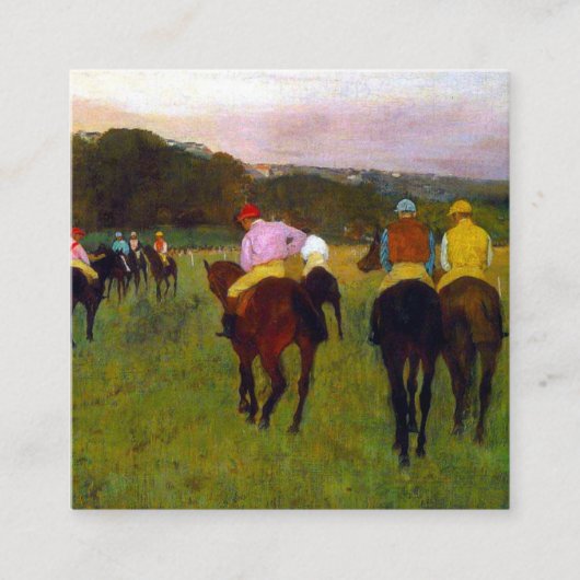 Edgar Degas Race Pferde in Longchamp Begleitkarte (Vorderseite)