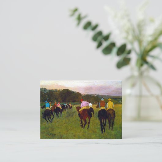 Edgar Degas Race Pferde in Longchamp Begleitkarte (Stehend Vorderseite)