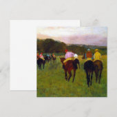 Edgar Degas Race Pferde in Longchamp Einladung (Vorne/Hinten)