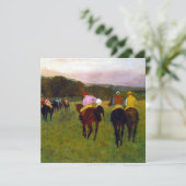 Edgar Degas Race Pferde in Longchamp Einladung (Stehend Vorderseite)
