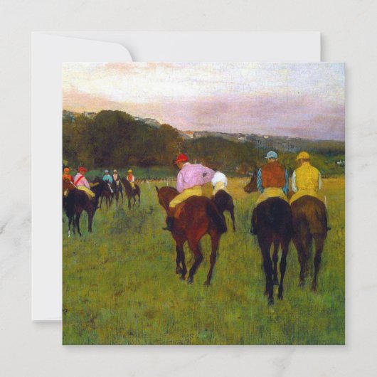 Edgar Degas Race Pferde in Longchamp Einladung (Vorderseite)