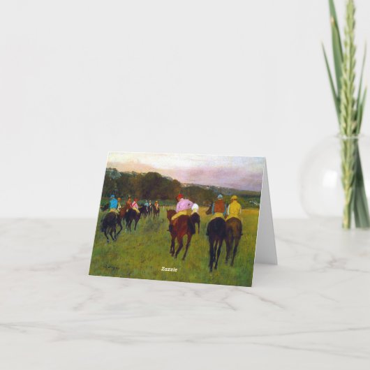 Edgar Degas Race Pferde in Longchamp Einladung (Rückseite)