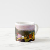Edgar Degas Race Pferde in Longchamp Espressotasse (Vorderseite Rechts)