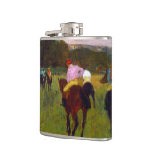 Edgar Degas Race Pferde in Longchamp Flachmann (Links)