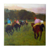 Edgar Degas Race Pferde in Longchamp Fliese (Vorderseite)