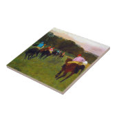 Edgar Degas Race Pferde in Longchamp Fliese (Seite)