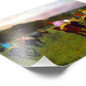 Edgar Degas Race Pferde in Longchamp Fotodruck (Ecke)