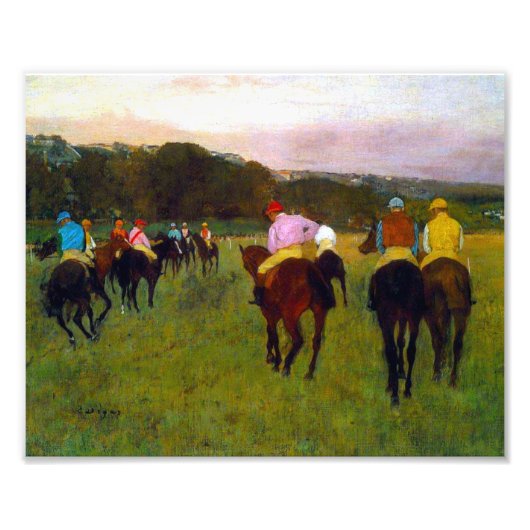 Edgar Degas Race Pferde in Longchamp Fotodruck (Vorne)