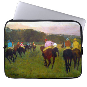 Edgar Degas Race Pferde in Longchamp Laptopschutzhülle