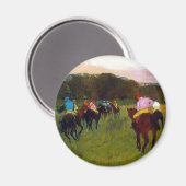 Edgar Degas Race Pferde in Longchamp Magnet (Vorderseite/Rückseite)