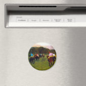 Edgar Degas Race Pferde in Longchamp Magnet (In Situ (Geschirrspüler))