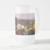 Edgar Degas Race Pferde in Longchamp Mattglas Bierglas (VorderseiteRechts)