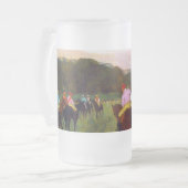 Edgar Degas Race Pferde in Longchamp Mattglas Bierglas (Vorderseite Links)