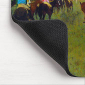 Edgar Degas Race Pferde in Longchamp Mousepad (Ecke)