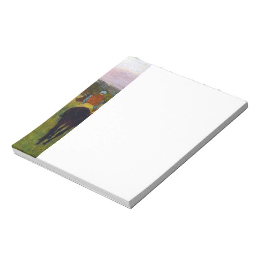 Edgar Degas Race Pferde in Longchamp Notizblock (Rotiert)