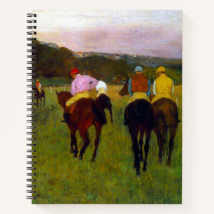 Edgar Degas Race Pferde in Longchamp Notizblock