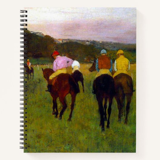 Edgar Degas Race Pferde in Longchamp Notizblock (Vorderseite)