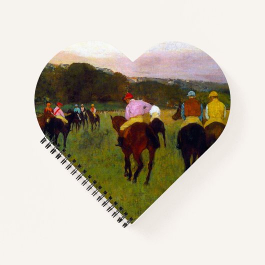 Edgar Degas Race Pferde in Longchamp Notizblock (Vorderseite)