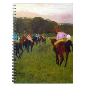 Edgar Degas Race Pferde in Longchamp Notizblock