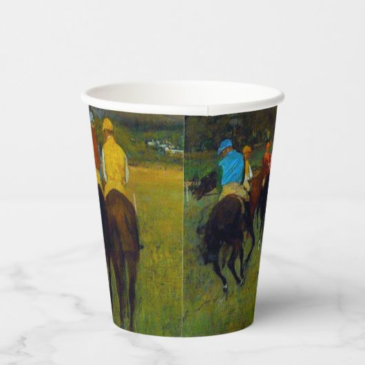 Edgar Degas Race Pferde in Longchamp Pappbecher (Rechts)
