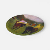 Edgar Degas Race Pferde in Longchamp Pappteller (Schrägansicht)