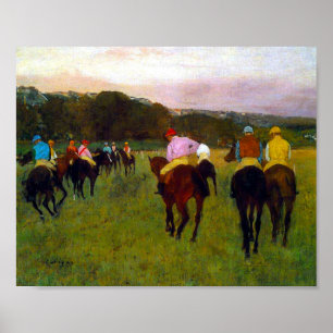Edgar Degas Race Pferde in Longchamp Poster