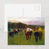 Edgar Degas Race Pferde in Longchamp Postkarte (Vorne/Hinten)