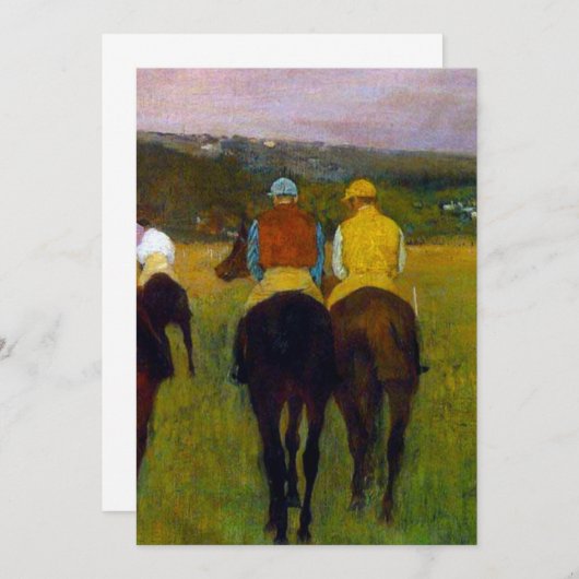 Edgar Degas Race Pferde in Longchamp Save The Date (Vorne/Hinten)