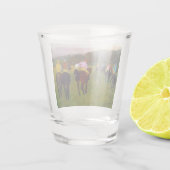 Edgar Degas Race Pferde in Longchamp Schnapsglas (Rückseite)