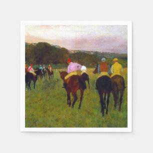 Edgar Degas Race Pferde in Longchamp Serviette