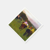 Edgar Degas Race Pferde in Longchamp Serviette (Ecke)