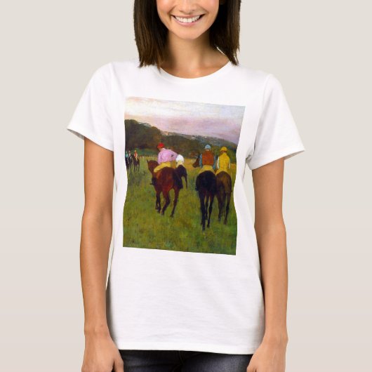 Edgar Degas Race Pferde in Longchamp T-Shirt (Vorderseite)