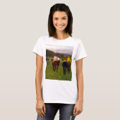 Edgar Degas Race Pferde in Longchamp T-Shirt (Vorne ganz)